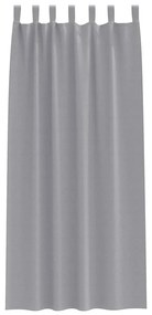 Cortinas 2 pcs Cinzento-claro 245 x 140 cm Poliéster