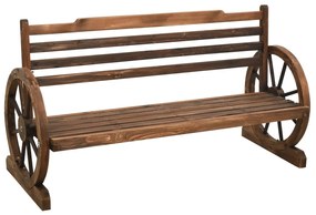 313892 vidaXL Banco de jardim 142 cm madeira de abeto maciça