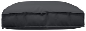 Almofada Pallet para Assento Preto 80x80x12 cm Tecido Oxford