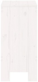 Bancos de bar 2 pcs 40x36x75 cm madeira de pinho maciça branco