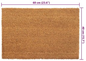 Tapetes porta 5 pcs 40x60 cm fibra de coco tufada natural