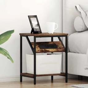 vidaXL Mesa-de-cabeceira 2 pcs Carvalho fumado 38 x 30 x 48 cm