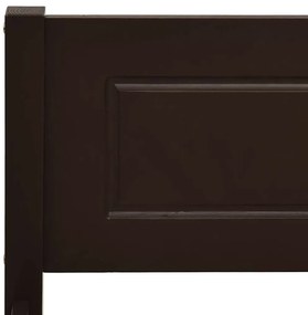 Estrutura de cama 140x200 cm pinho maciço castanho-escuro