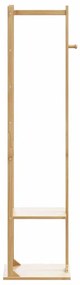 Cabide com ganchos e prateleiras 38,5x30x156 cm bambu