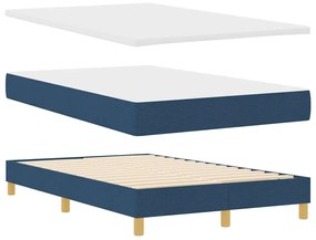 Cama Box com Colchão Azul 120x200 cm Tecido