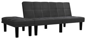 284759 vidaXL Sofá de 2 lugares couro artificial preto