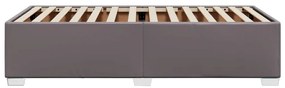 Estrutura de cama 100x200 cm couro artificial cinzento