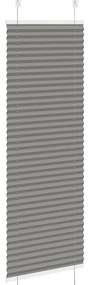 Antracite Plissada Cega 45x100 cm Largura Tecido 44,4 cm