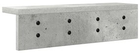 Cabideiro de Parede Cinzento cimento 40 x 10.5 x 10.5 cm