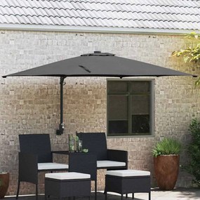 vidaXL Guarda-sol de Jardim Montado na Parede em Antracite - 247 cm