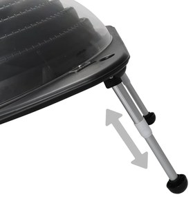 Aquecedor de piscina solar 75x75x36 cm alumínio PEAD