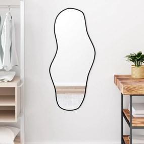 vidaXL Espelho de parede 100x45 cm preto