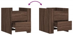 Mesa cabeceira 45x50x50 cm derivados madeira carvalho castanho