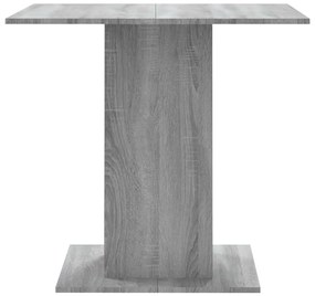 Mesa de jantar 80x80x75 cm derivados de madeira cinzento sonoma