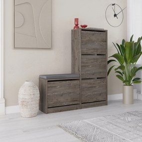 Sapateira Dude – Castanho Escuro – 105 cm x 118,5 cm x 26 cm