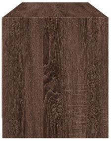 Móvel de TV c/ portas de vidro 102x37x42 cm carvalho castanho