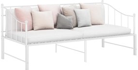 Estrutura sofá-cama de puxar 90x200 cm metal branco