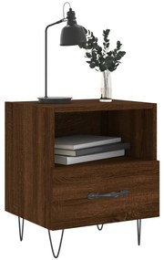 Mesa de cabeceira 2 pcs derivados de madeira carvalho castanho