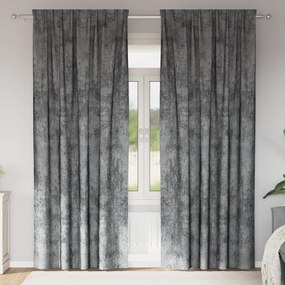 vidaXL Cortinas 2 pcs com Ilhós Cinza 225x140 cm