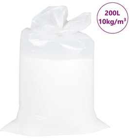 vidaXL Enchimento de pufe EPS 200 L branco 10 kg/m³