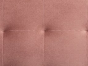 Sofá de canto 4 lugares em veludo rosa à esquerda ABERDEEN Beliani