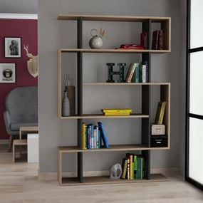 Estante Mito – Carvalho Sonoma e Antracite – 110x161x25,5 cm