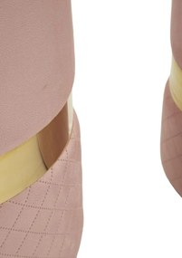 PUFE COM ARMAZENAMENTO SHEFFILD 2 PEÇAS Ø 37X42-28X35 CM ROSA E DOURADO