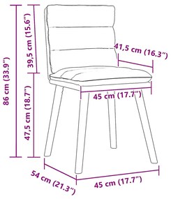 Cadeiras de jantar 6 pcs linho