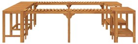 Entorno para Banheira de Hidromassagem Castanho 230 x 230 cm