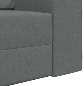 Sofá Cama de Chão 2 em 1 Cinza Escuro 245x150x60.5 cm Tecido