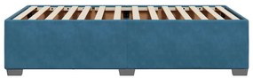Estrutura de cama 90x190 cm veludo azul