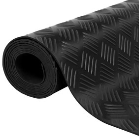 Tapete de borracha antiderrapante estriado 1,5x4 m 3 mm