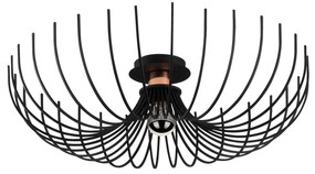Candeeiro de Teto Aspendos – Preto – Diâmetro 56 cm x Altura 16 cm
