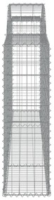 Cesto gabião arqueado 300x30x100/120 cm ferro galvanizado