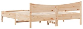Cama sem colchão 180x200 cm madeira de pinho maciça