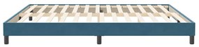 Estrutura de cama sem colchão 200x210 cm veludo azul-escuro