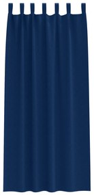 Cortinas opacas 2 pcs Azul escuro 225 x 140 cm Poliéster