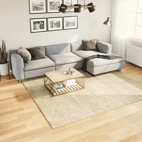 vidaXL Tapete shaggy de pelo alto PAMPLONA 240x240 cm dourado