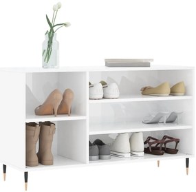Sapateira 102x36x60 cm derivados de madeira branco brilhante