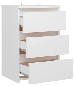 Mesa de cabeceira 40x35x62,5 cm contraplacado branco