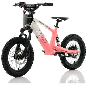 Bicicleta elétrica infantil 350W 16" Roan RXF Evo-S Rosa e Branco