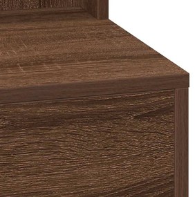 Mesa de Maquiagem vidaXL com Luzes LED em Castanho Carvalho 100x41x135
