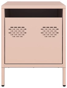 Mesa de cabeceira 35x39x43,5 cm aço rosa
