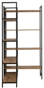 Estante Edra – Pinho Atlântico Preto – 94x177x94 cm