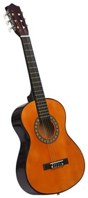 70128 vidaXL Guitarra clássica iniciantes/crianças 1/2 34" madeira de tilia