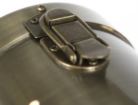 Candeeiro de pé industrial tripé madeira com foco de estúdio - Braha