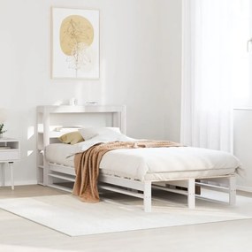 Cama sem colchão 90x190 cm madeira de pinho maciça branco