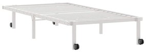 Estrutura de cama sem colchão Dobrável 90x200 cm aço branco