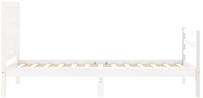 Estrutura de cama com cabeceira 90x200 cm madeira maciça