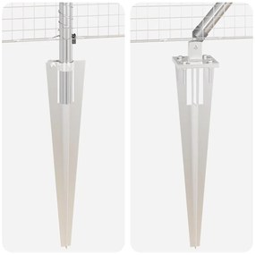 Cerca de Fio Soldado com 13 postes de espeto 0.6x25 m Aço Galvanizado